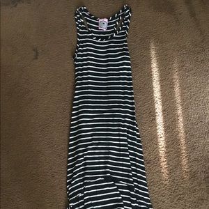 Striped black and white dress